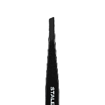 ПІНЦЕТ ДЛЯ БРІВ STALEKS PRO EXPERT 11 TYPE 4 BLACK TE-11/4B, вузькі скошені кромки, колір чорний, фото 5
