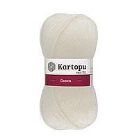Kartopu GONCA (Гонка) № 019 молочный (Пряжа 100% акрил, нитки для вязания)