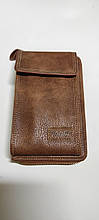 Жіночий гаманець клатч, маленька сумочка клатч-кошельок, колір коричневий