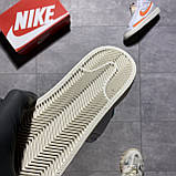 Жіночі кросівки Nike Blazer Mid '77 White Orange, білі шкіряні кросівки найк блейзер мід, фото 9