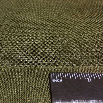 Сітка Spacer 3D Air-Mesh (Ар Меш) сумкова рюкзачна на поролоні текстильна тришарова сендвіч колір Хакі