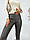 Женские стильные лосины из матовой эко-кожи с завышенной талией батал, фото 4