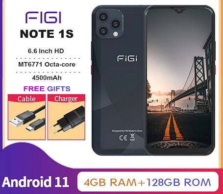 Смартфон Figi Note 1S Blue 4/128Gb 4500mla HelioP60 Andr 11 НОВИНКА!, фото 3