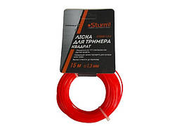 Волосінь (лісочка) тримерна квадратна (1.3 мм 15 м) Sturm GT3535-1.3-4