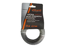 Волосінь (лісочка) тримерна, кручений квадрат з сердечником Professional (2.4 мм 15 м) Sturm GT3535-2.4-4-P