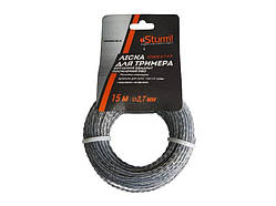 Волосінь (лісочка) тримерна, кручений квадрат з сердечником Professional (2.7 мм 15 м) Sturm GT3535-2.7-4-P