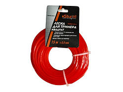 Волосінь (лісочка) тримерна, квадрат (3.0 мм 15 м) Sturm GT3535-3.0-4