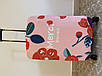 Чохол рожевий на середню валізу М з принтом merci М, фото 4
