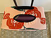 Чохол рожевий на середню валізу М з принтом merci М, фото 5