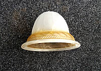 Плафон скляний матовий білий із коричневою вставкою Косичка