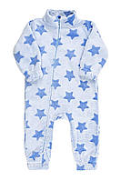 Теплий комбінезон для малюків, велсофт блакитний топ Крохатушка одяг