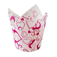 Паперова форма Тюльпан 60/55/82 Серце, 100 шт.