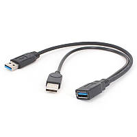 Подовжувач USB 3.0 Y кабель з додатковим харчуванням тато мама 30 см