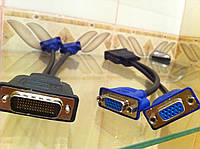 Кабель DVI DMS - 59 pin(сін, контактів) на два vga спліттер раздвоитель DVI to VGA splitter dual