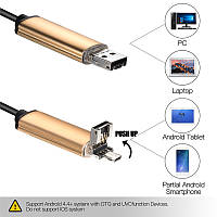 Универсальная USB Micro USB камера 640x480 7 мм бороскоп эндоскоп Android длина 2 м