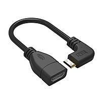 Кутовий перехідник, кабель 90 градусів Mini HDMI тато to HDMI мама mini hdmi hdmi лівий кут