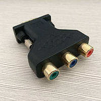 Перехідник vga to RGB 15 Pin VGA тато на 3 RCA мама RGB