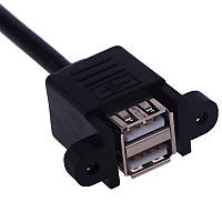 Косичка USB кабель переходник 2 port (порт) юсб мама на 9 pin (пин) мама материнскую плату с креплением