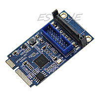 Адаптер Mini PCI-E to USB 3.0 переходник Mini PCIE на USB 3.0+19 Pin и SATA3.0