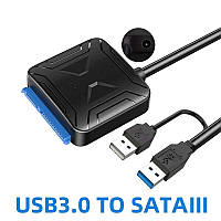 Кабель USB 3,0 дополнительным питанием на SATA для HDD позволяет подключать стандартный SATA 2,5 ''или 3,5''