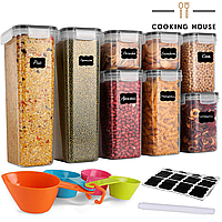 Набор герметичных контейнеров для хранения продуктов Cooking House, 8 шт пластиковых контейнеров