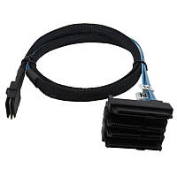 Новый кабель mini SAS SFF-8087 to SFF-8482 с питанием sata mini SAS 36P to 4 X SAS SFF-8482