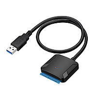 Кабель адаптер конвертер USB 3.0 to 7+15P SATA 3.0 12V и 5V для 2,5 и 3,5 HDD SSD