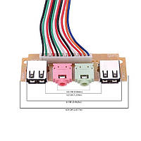 USB 2.0 косичка на переднюю панель для компьютера микрофон и наушники