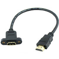 Удлинитель Hdmi с креплением 1,4 v кабель шнур Hdmi папа-мама длина 1.0 м