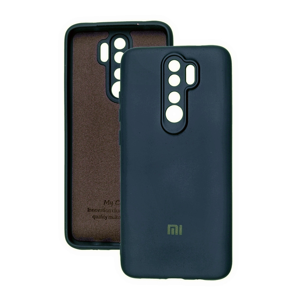 Силіконовий чохол із мікрофіброю для Xiaomi Redmi Note 8 Pro синій тонкий матовий бампер