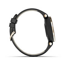 Смарт-годинник Garmin Lily Cream Gold Bezel with Black Case and Italian Leather Band, фото 6