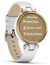 Смарт-годинник Garmin Lily Light Gold Bezel with White Case and Italian Leather Band