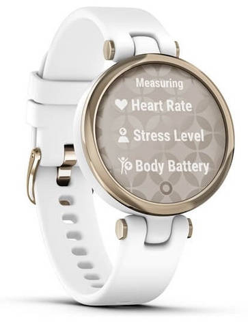 Смарт-годинник Garmin Lily Cream Gold Bezel with White Case and Silicone Band, фото 1