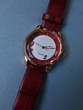 Годинник в коричнево-бордовому відтінку з трьома цифрами на циферблаті, фото 6