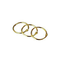 Кільце металеве для палітурки 31,75 мм (1 1/4") (100 шт), золото (упаковка)