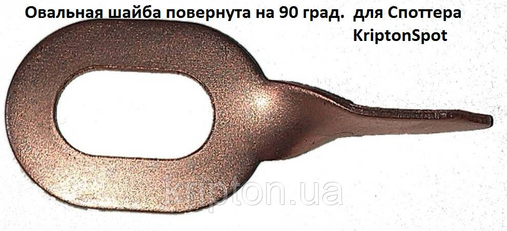 Для споттера Овальна шайба з поворотом Обміднений (25шт.)