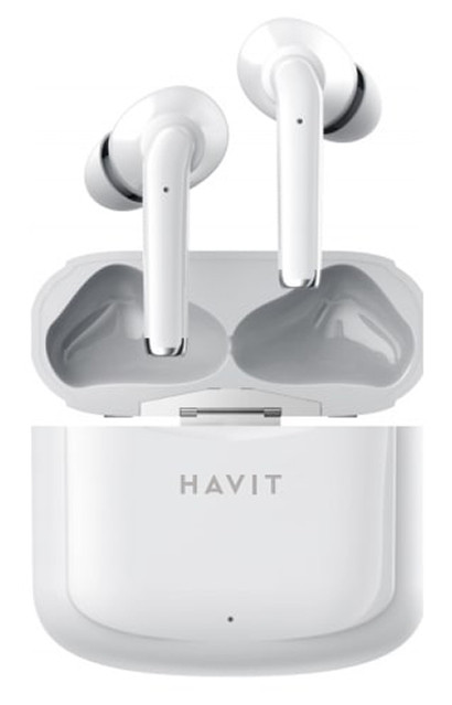 Навушники вакуумні безпровідні з мікрофоном Havit HV-TW966 Bluetooth в кейсі Білий