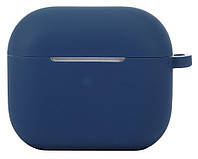 Чохол для навушників AirPods 3 Silicone Case + Карабін Lake Blue Синій (457007)