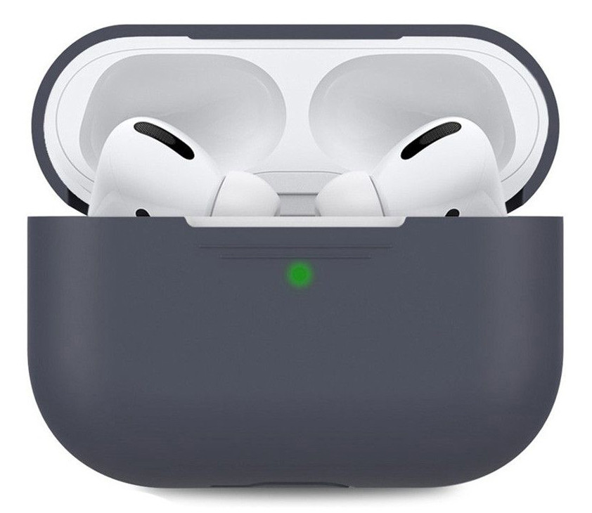 Чохол для навушників AirPods 3 Silicone Case + Карабін Advanced Ash Сірий (457038)