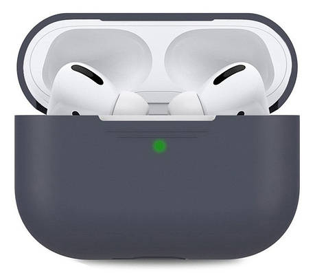 Чохол для навушників AirPods 3 Silicone Case + Карабін Advanced Ash Сірий (457038), фото 1