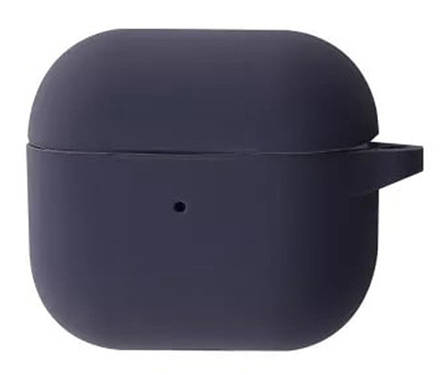 Чохол для навушників AirPods 3 Silicone Case + Карабін Advanced Ash Сірий (457038), фото 3