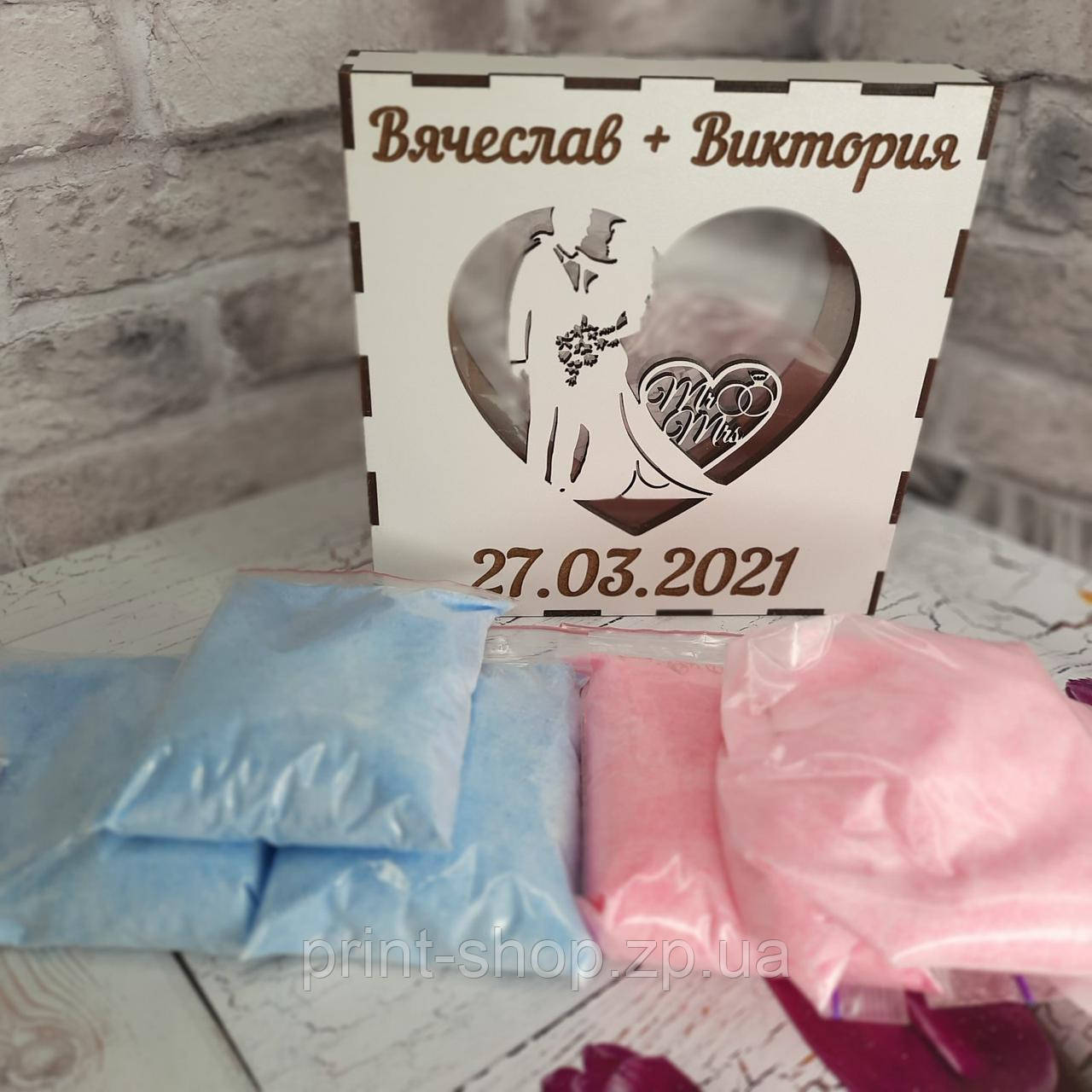 Рамка для пісочної церемонії в білому кольорі