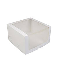Коробка для торта з вікном 250х250х150 біла