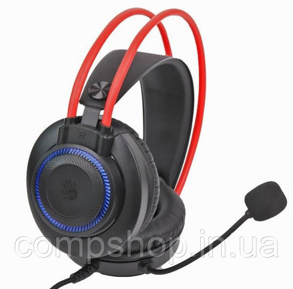 Навушники / Гарнітури Навушники з мікрофоном A4-Tech G200S Bloody (Black+Red),  чорні (код 126059)