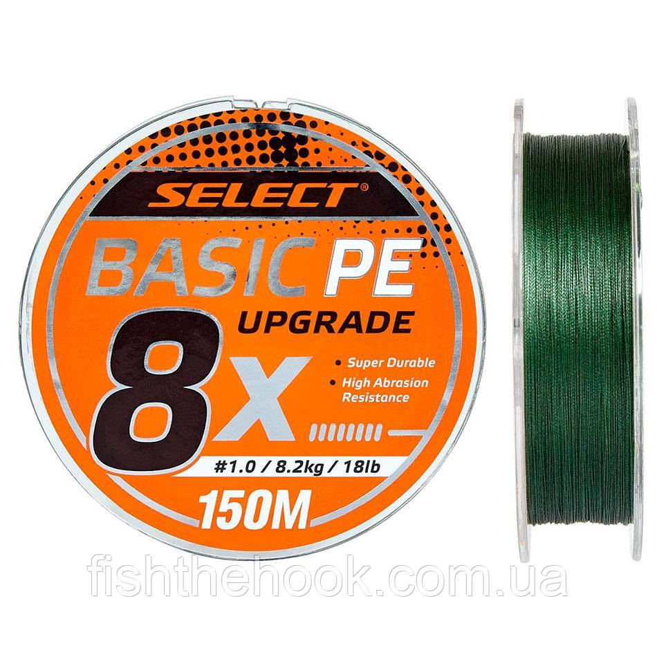 Шнур Select Basic PE 8x 150m (темно-зелений.) #0.6/0.10 mm 12lb/5.5 кг, фото 1