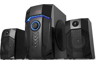 Акустична система 2.1 GoldenField LA-027M 2x12W+14W MP3 player Remote Control+FM+BlueTooth (код 114583)