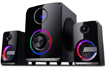 Акустична система 2.1 GoldenField LA-161G 2x10W+25W MP3 player Remote Control+FM (код 114585)