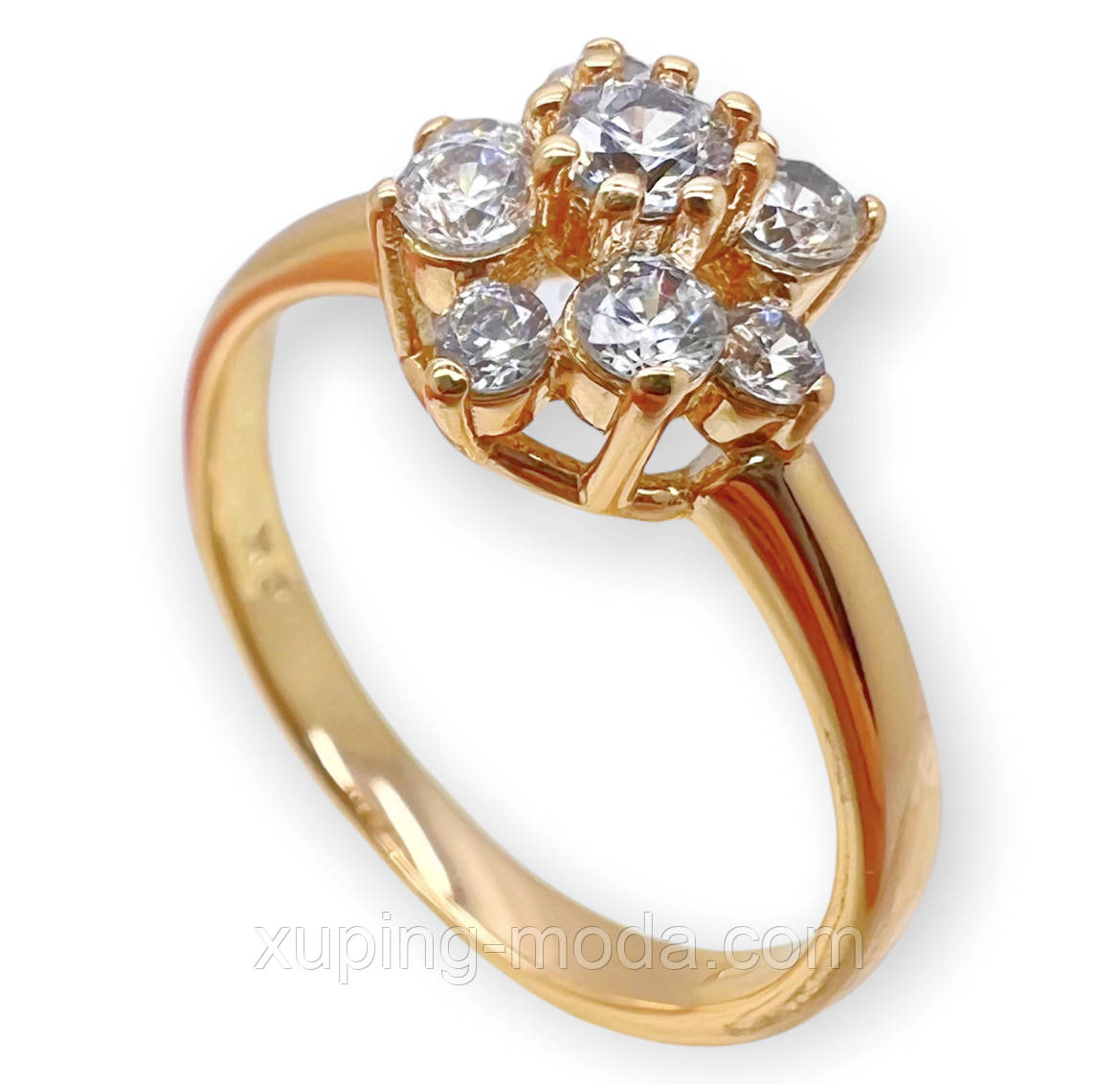 19 р. Кільце з квіточкою ксюпинг 18к, фото 1