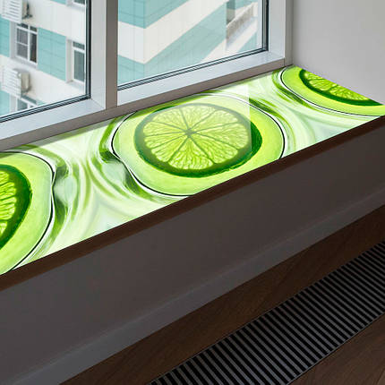 Покриття для підвіконня, м’яке скло з фотодруком 35х100 см ПО-s_ed340, фото 1