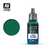 Зелений чорний. Фарба водорозчинна акрилова 17 мл. VALLEJO Game Color 72090